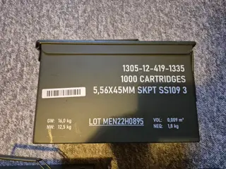 Militær Ammunition - patron kasser, som helt nye.
