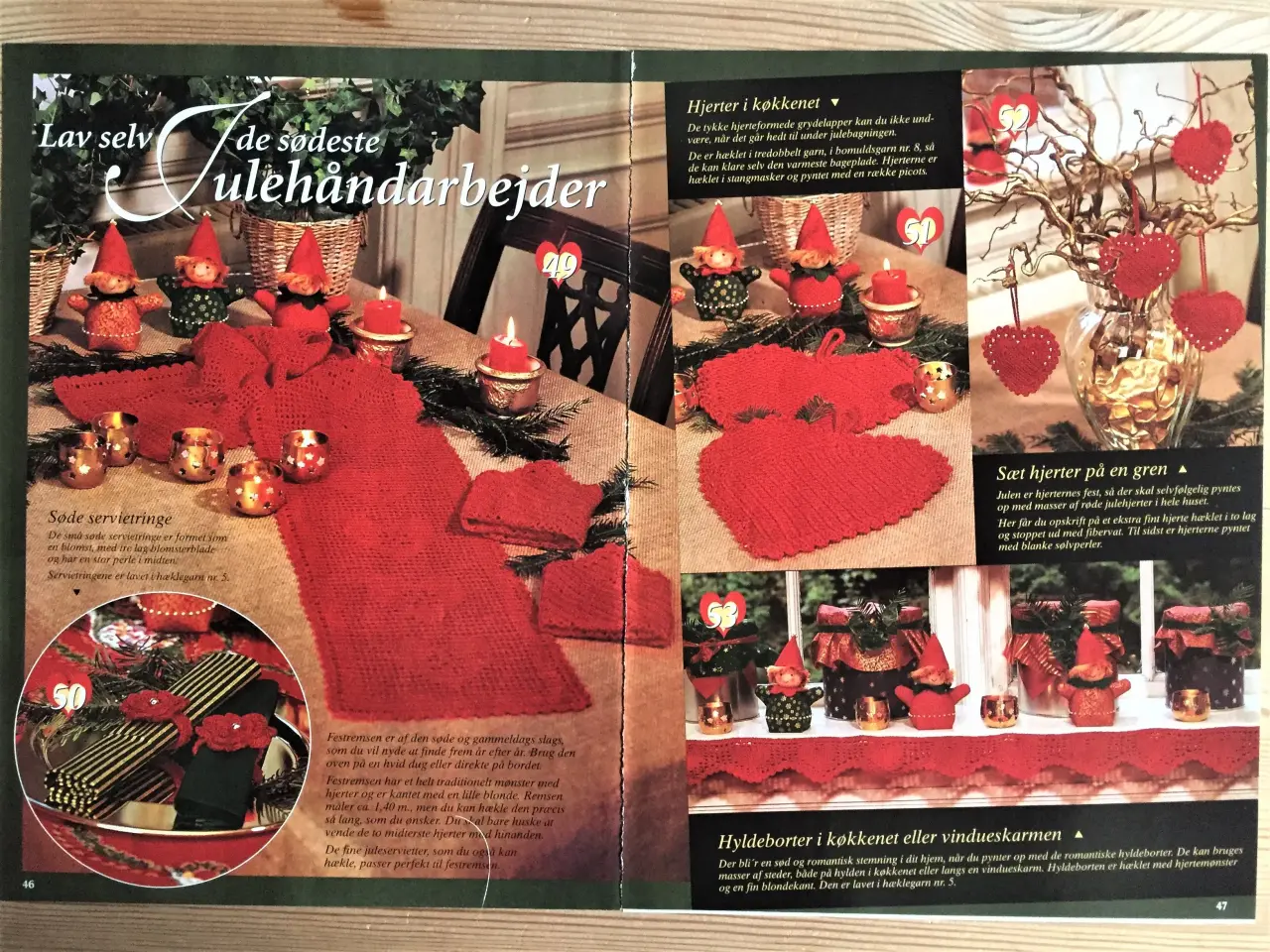 Billede 2 - Smuk hæklet juledug, julebroderier m.m.