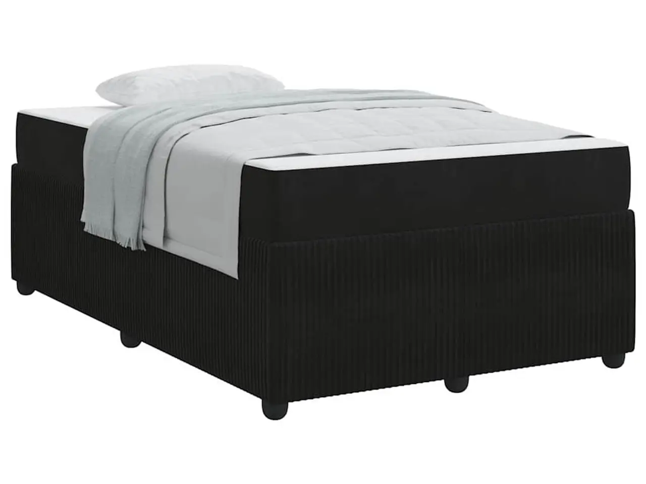 Billede 3 - Sengestel med madras Sort 120 x 200 cm Stof