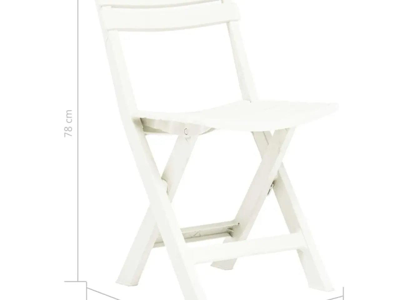 Billede 9 - Foldbare havestole - 2 stk. plastik, hvid