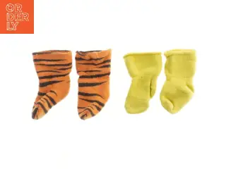 Babysokker med tigerstriber og ensfarvede (str. ca 13 cm)