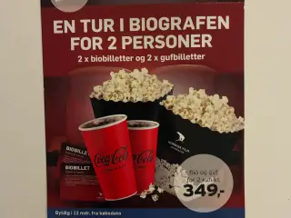 Bio og guf for 2 personer