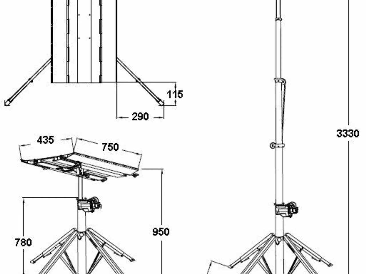 Billede 3 - CM340 Elektrisk Markiselift – Løft op til 130 kg op til 3,3 m højde