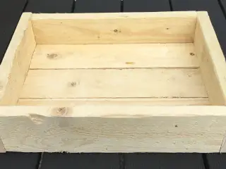 Træ bakke / kasse genbrugstræ fyr 33,9 x 27,1