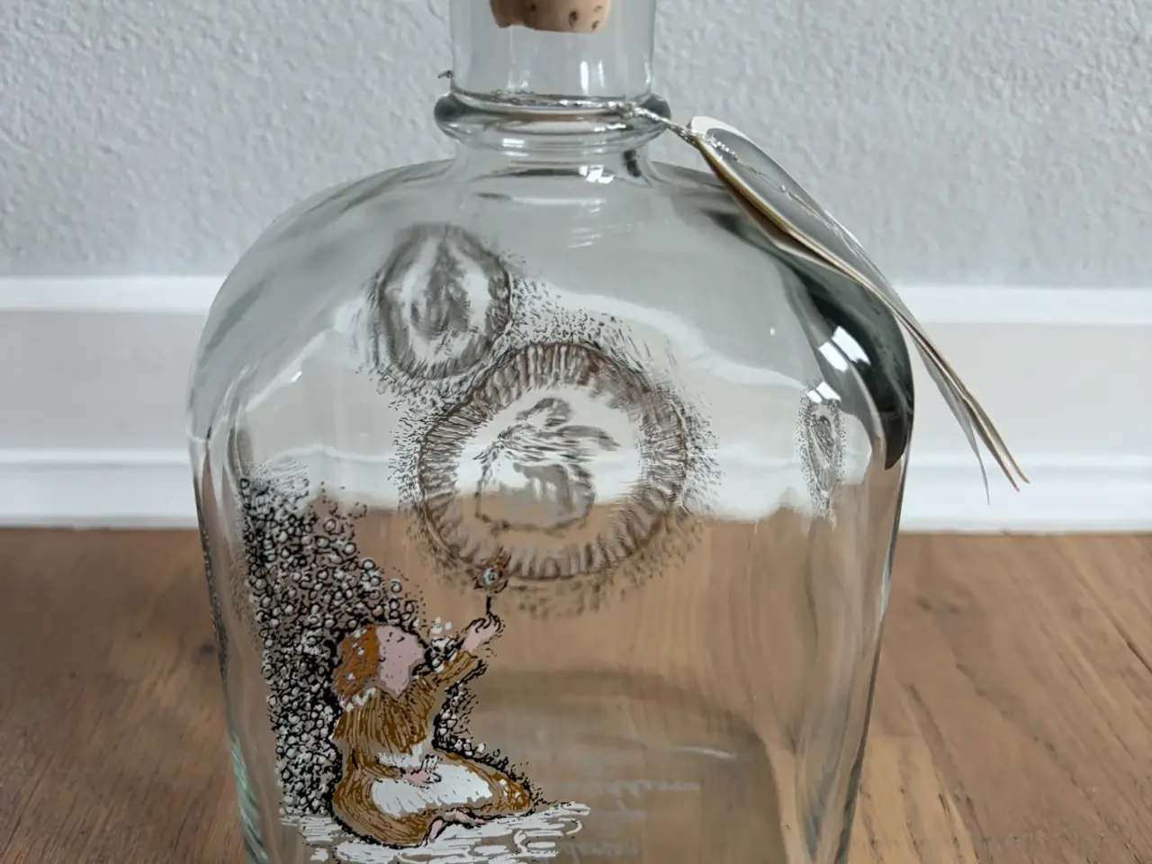 Billede 2 - Holmegaard glasflaske med korkprop,