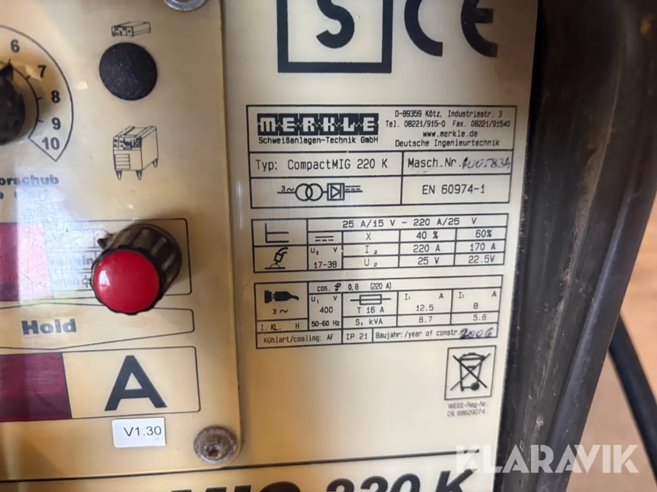 Billede 5 - Svejsemaskine Merkle CompactMIG 220 K