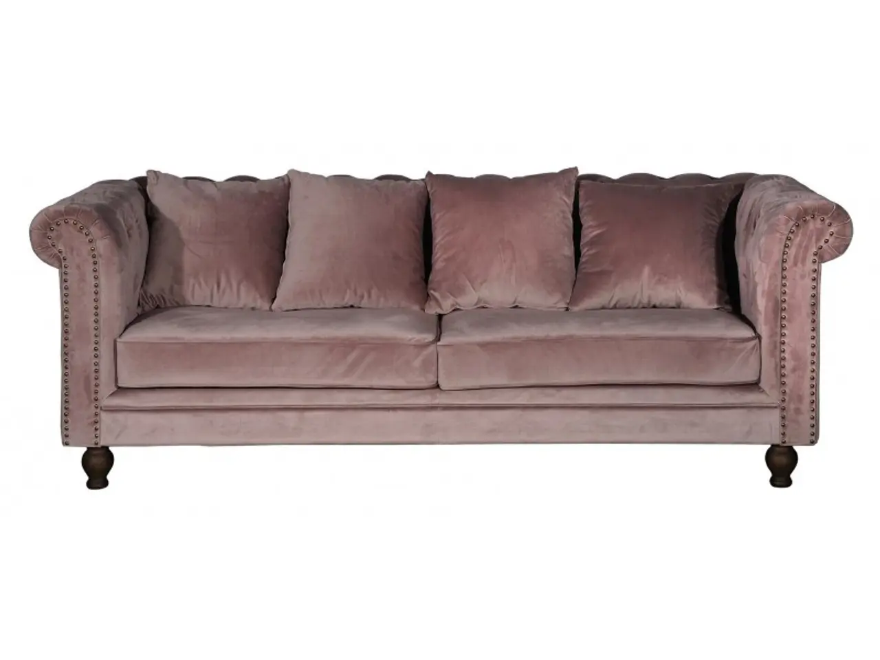 Billede 1 - Fløjls 3 personers Sofa  - Natur
