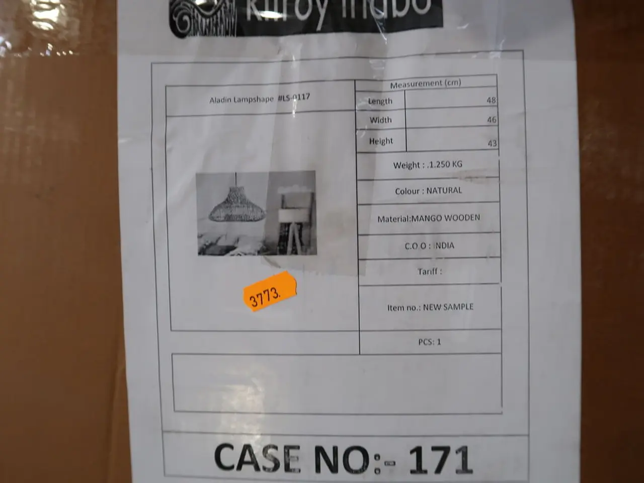 Billede 1 - Pendel KILROY INDBO Aladin Lampshape