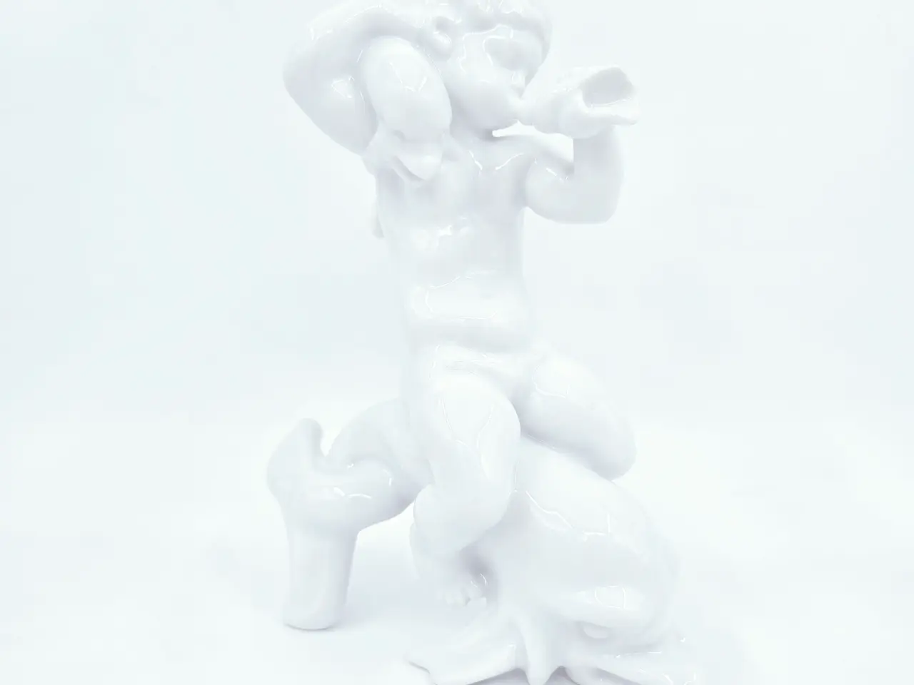 Billede 1 - B & G Figur Pige På Delfin nr. 59/4059. Sortering 1