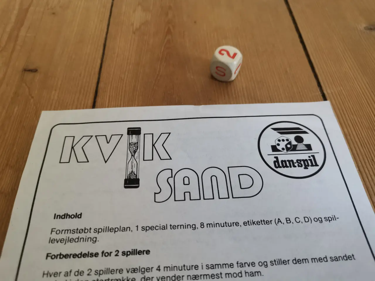 Billede 1 - Kvik Sand Spilleregler og special terning