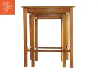 2 stk. 1960'er Teak Træ indskuds bord (str. 43 x 30 x, 25,5 cm og 45 x 40,5 x 31 cm)