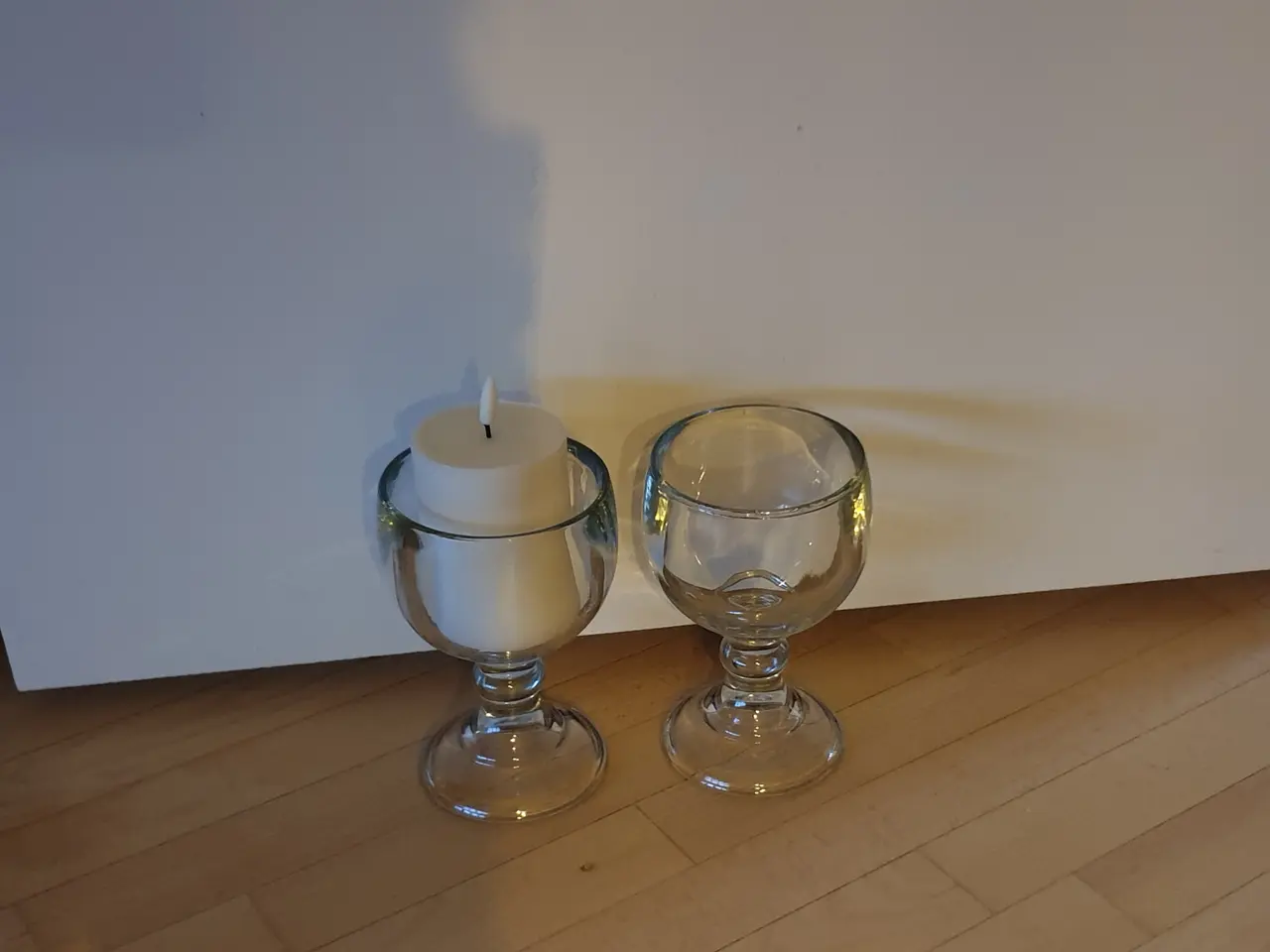 Billede 1 - Lysestager glas store tunge