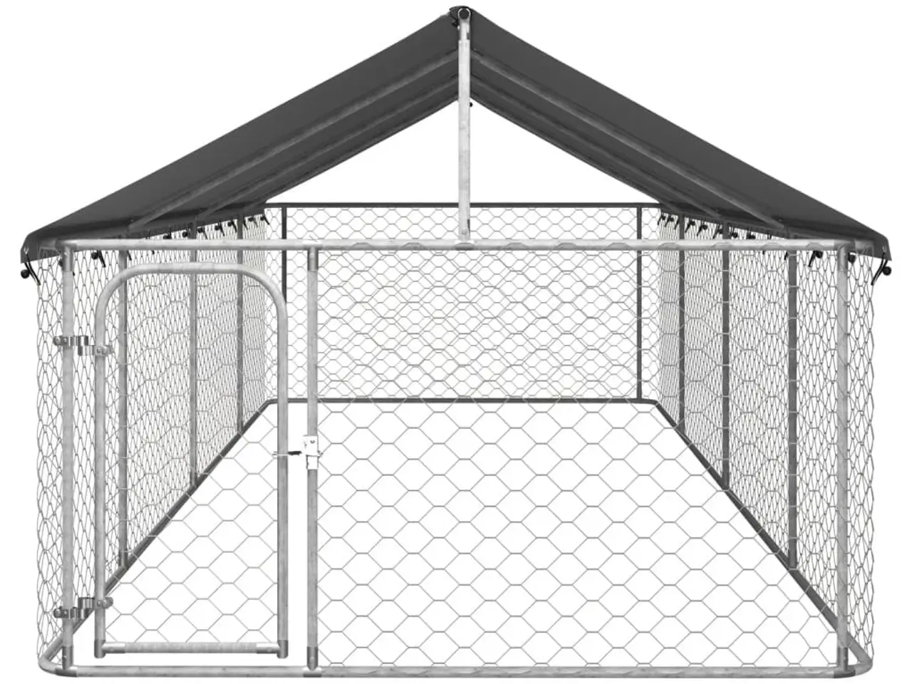Billede 2 - Udendørs hundebur med tag - 600 x 200 x 150 cm