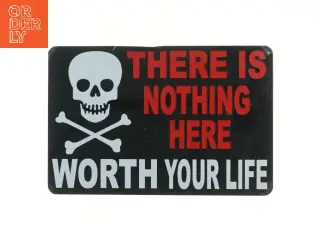 Advarselssskilt med tekst (str. 30x19,5 cm)