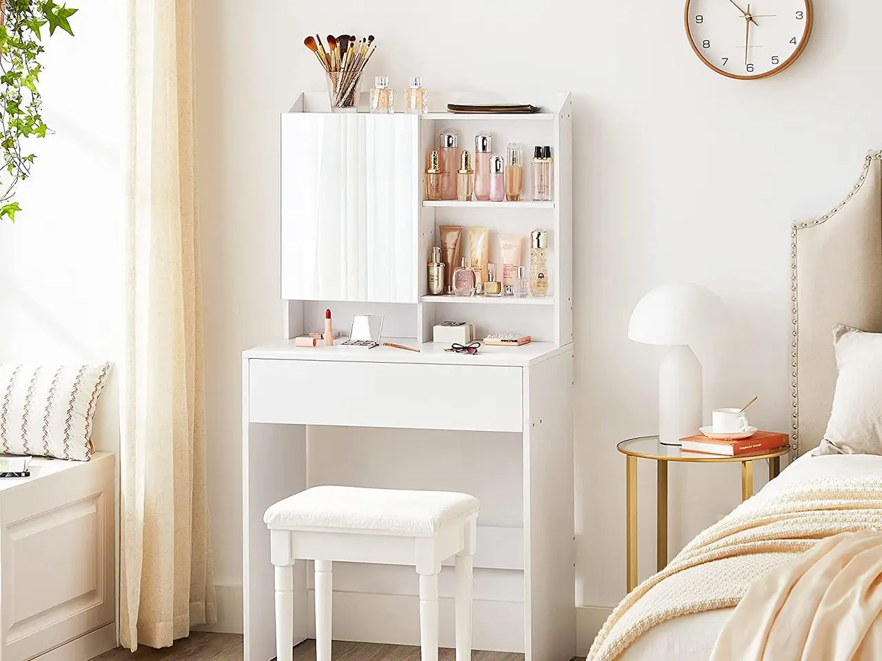 Billede 3 - Toiletbord med spejl Dressing Table, hvid