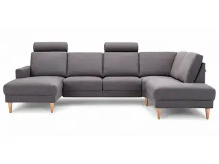 Hjort Knudsen Hvidovre U-sofa Grå stof venstrevendt