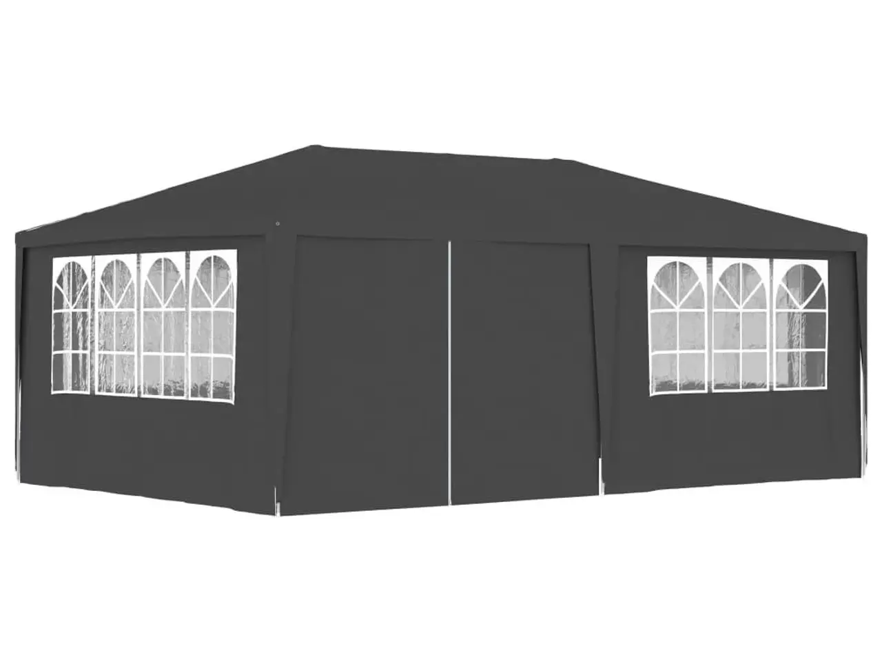 Billede 1 - Festtelt med sidevægge 4×6 m - 90 g/m² PE, antracitgrå