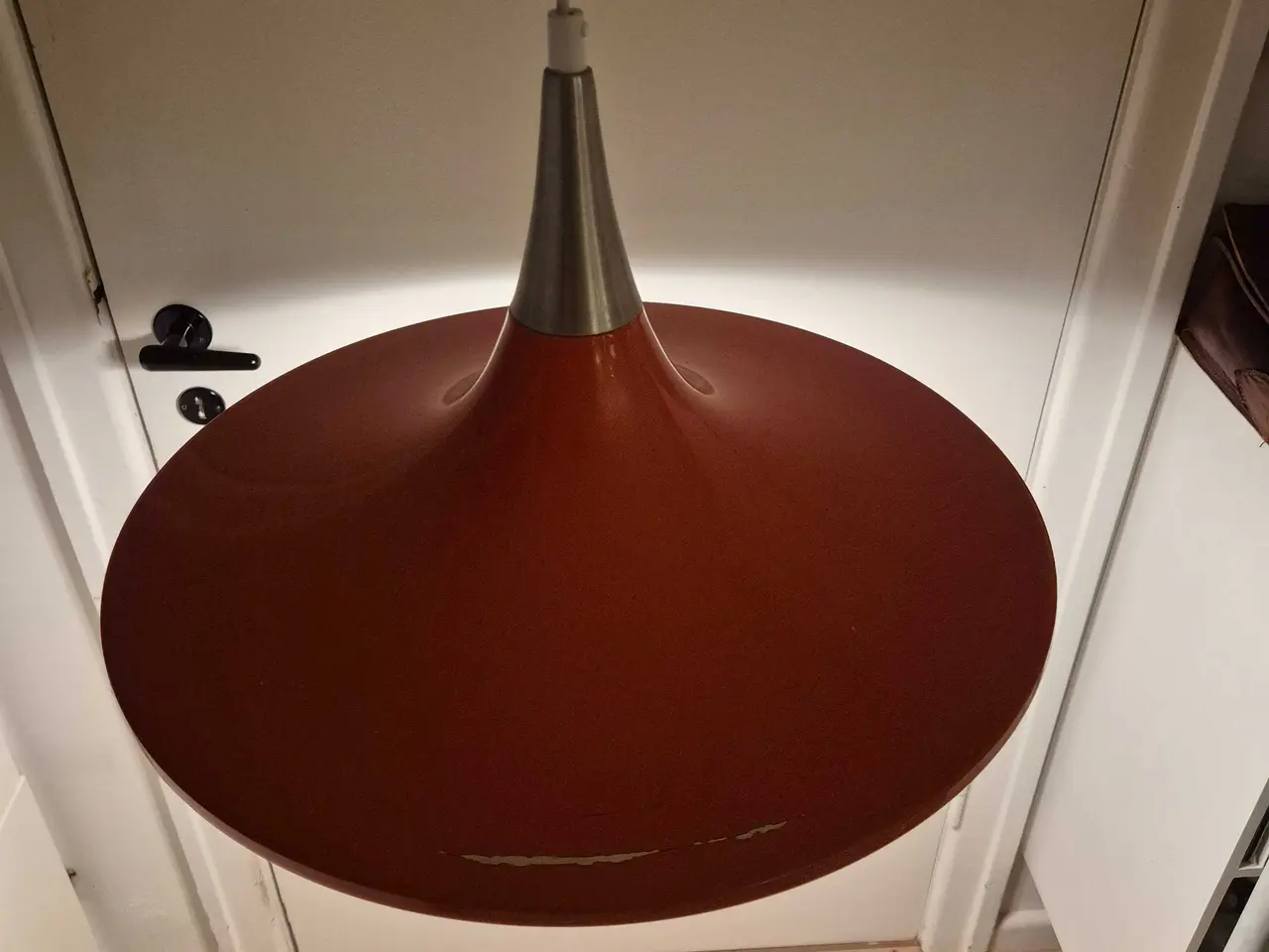 Billede 6 - Stor orange trompetpendel med alutop