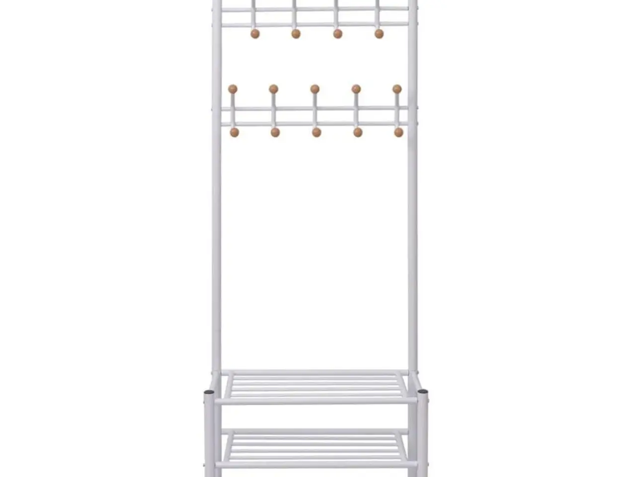 Billede 2 - Knagerække med skoopbevaring 68x32x182,5 cm hvid