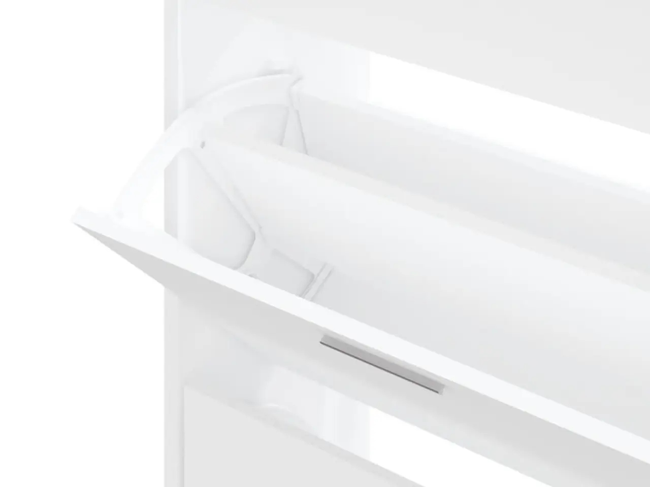 Billede 6 - Skoskab 63x24x103 cm konstrueret træ hvid