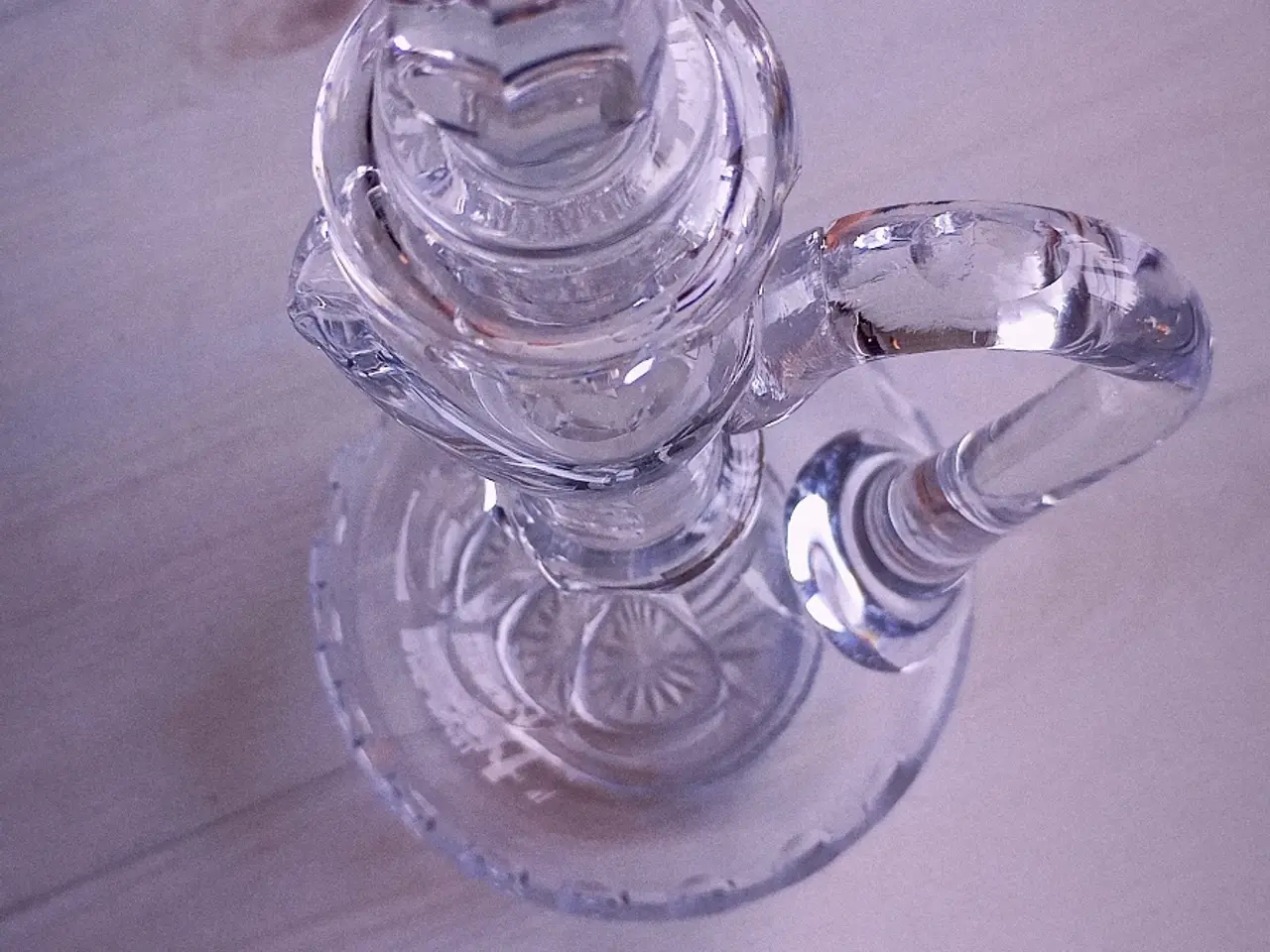 Billede 11 - Karaffel i slebet glas. Højde 33 cm