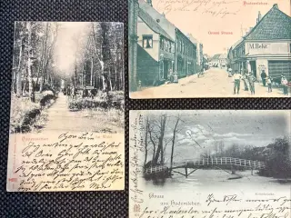 Tre gamle postkort med motiver fra Haderslev