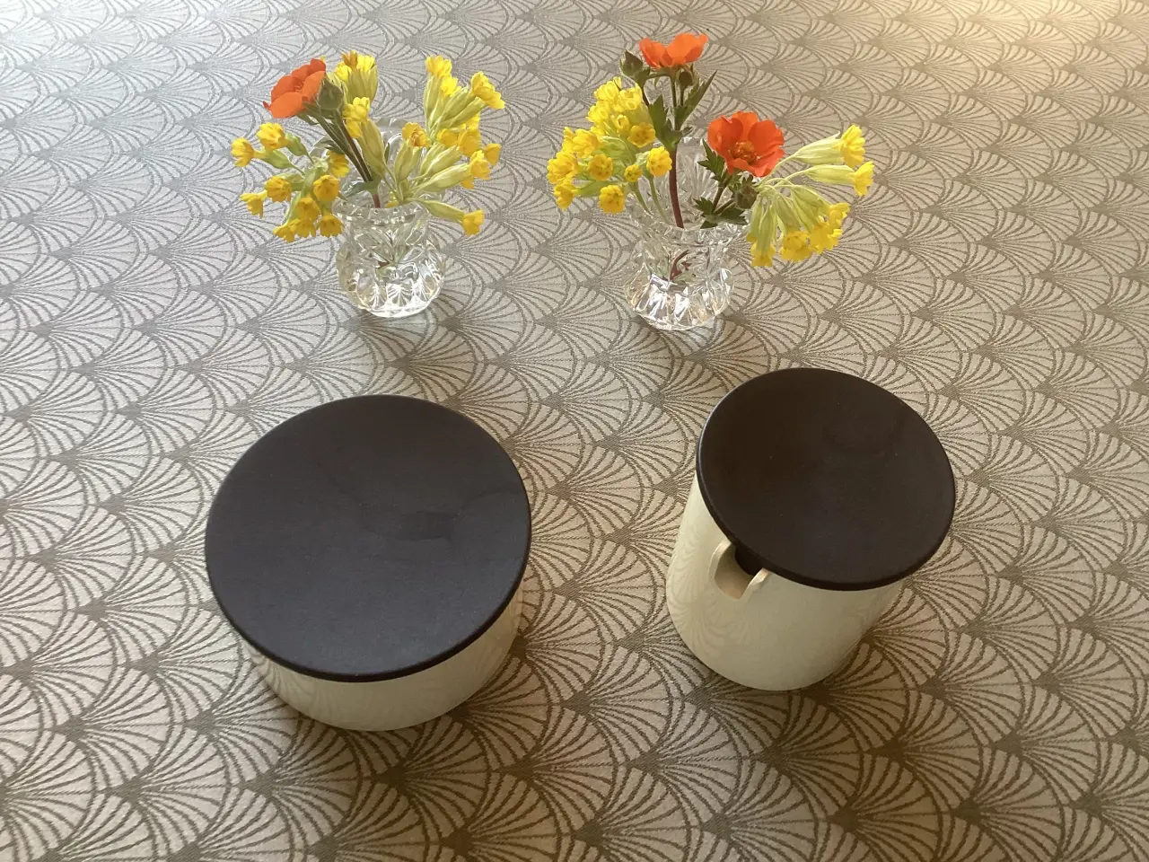 Billede 1 - Stelton sukkerskål og flødekande lys creme