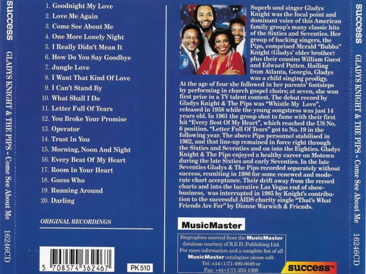 Billede 2 - Gladys Knight & The Pips* – Come See About Me – CD