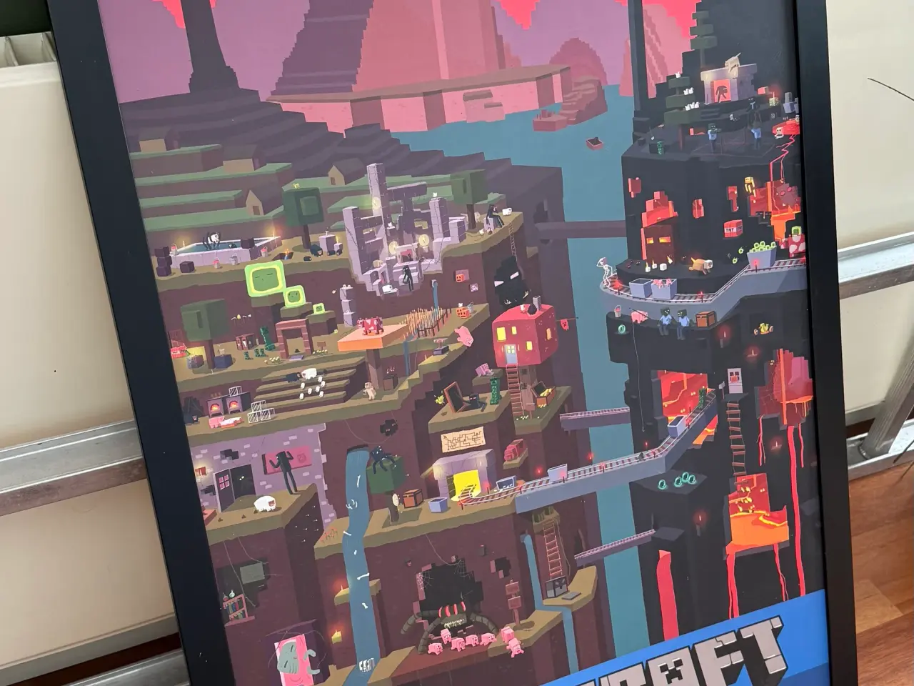 Billede 1 - Minecraft plakat i ramme