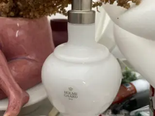 Holmegaard bordlampe i hvis glas