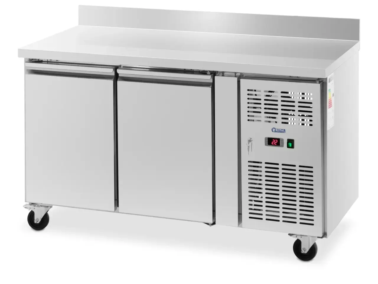 Billede 1 - Kølebord med hjul – 260 l – 2 køleskabe