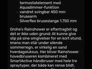 Grohe 310 smartactive rainshower brusesæt (kobber)