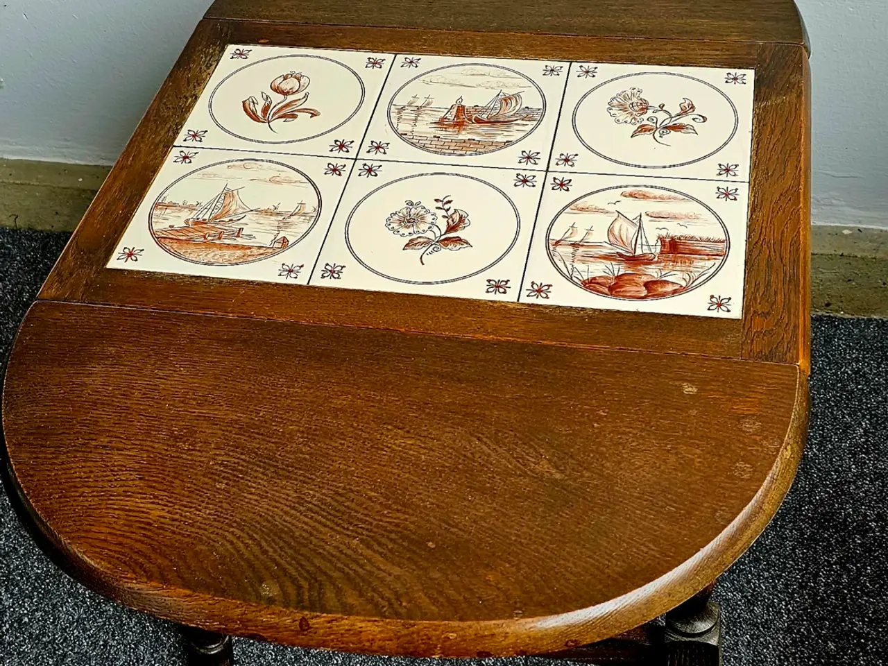 Billede 1 - Vintage teakbord klapbord
