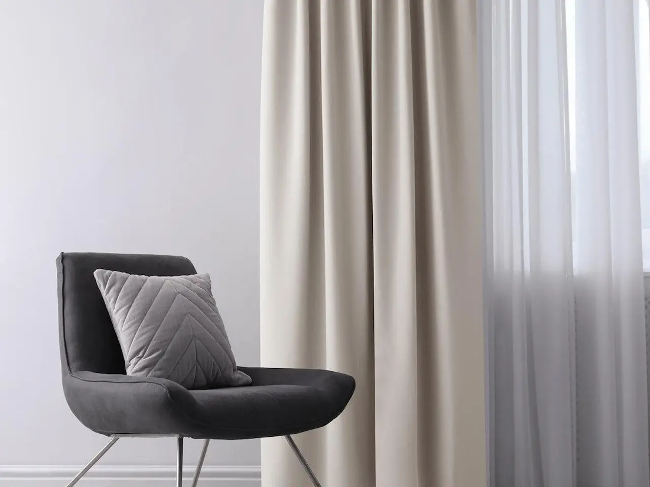 Billede 6 - Mørklægningsgardin RESTILO BLACKOUT - lys beige, 140 x 230 cm