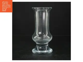Gennemsigtig glasvase (str. Ø 9 cm. længde, 19 cm)