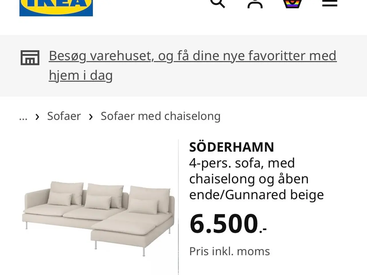 Billede 1 - Super flot 2 x sofa sæt sælges fra IKEA.