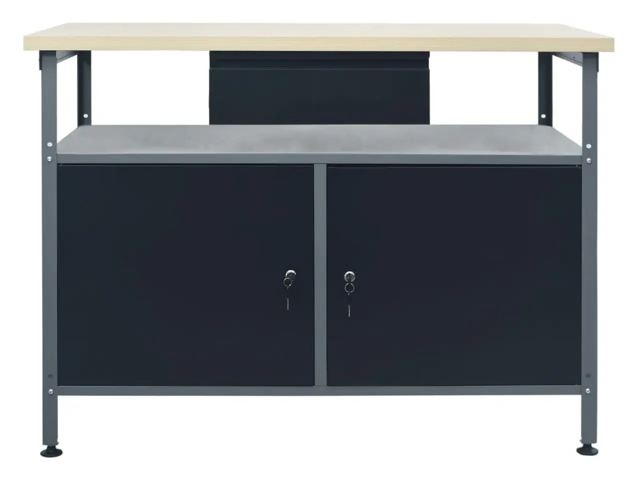 Billede 2 - Arbejdsbord/arbejdsbænk 120 × 60 × 85 cm - stål, sort