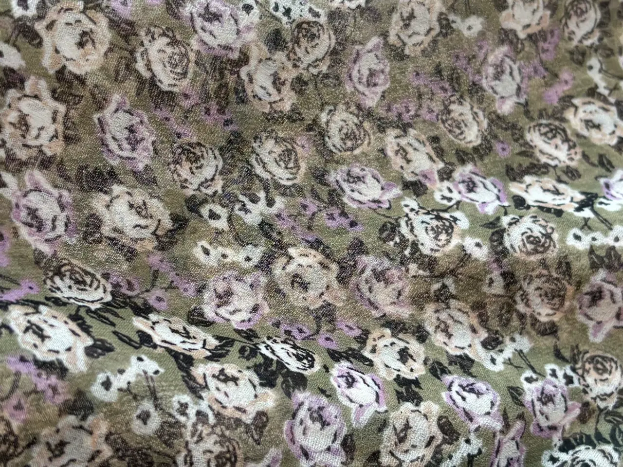 Billede 12 - H&M kjole i polyester, str 152, grøn små blomster