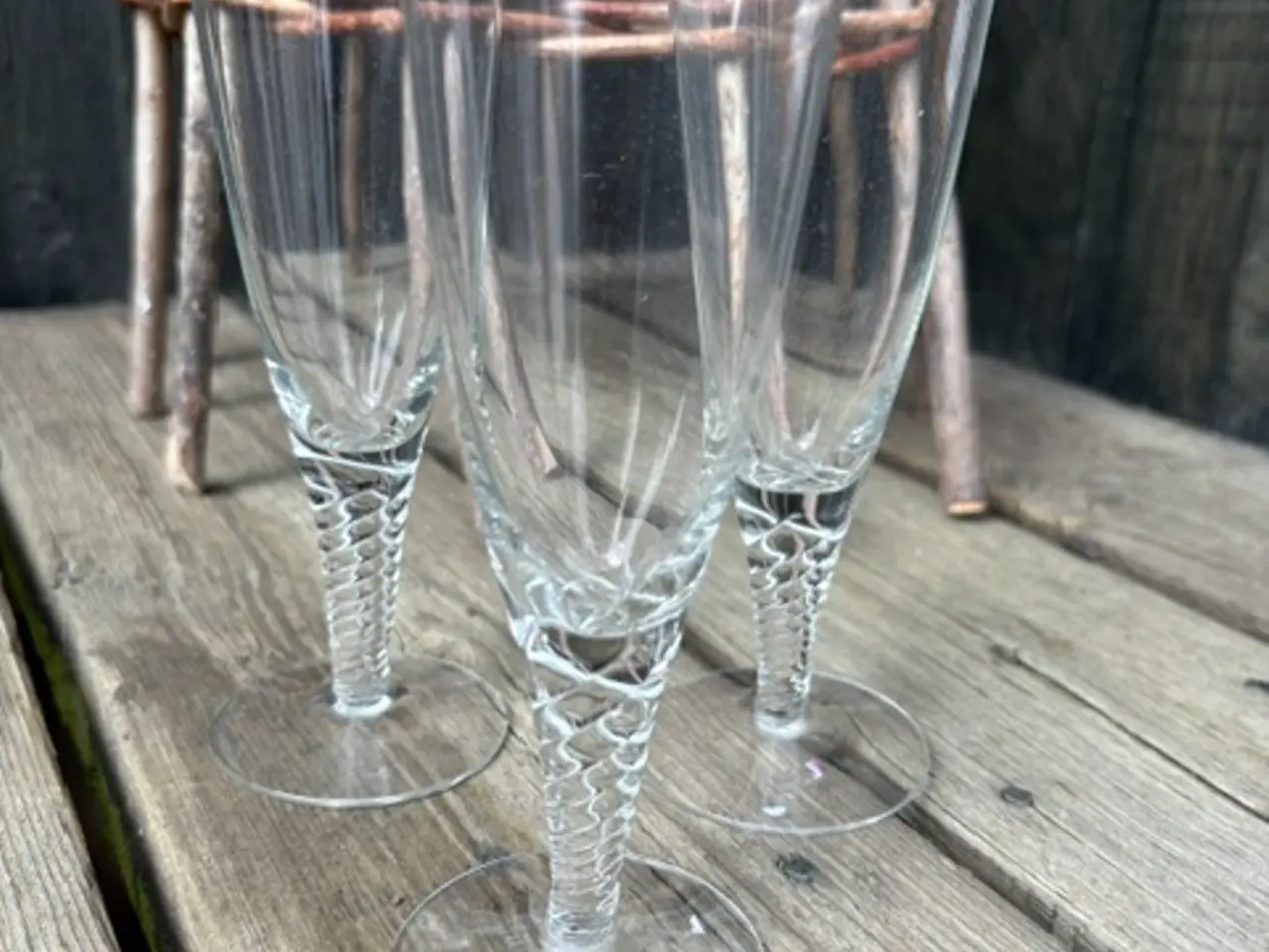 Billede 1 - Amager Twist Champagnefløjter Holmegaard Kastrup