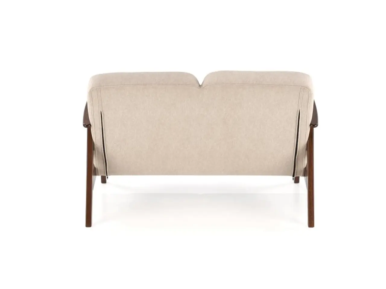 Billede 2 - MILANO 2S sofa, Beige CASTEL#15 / mørk Valnød