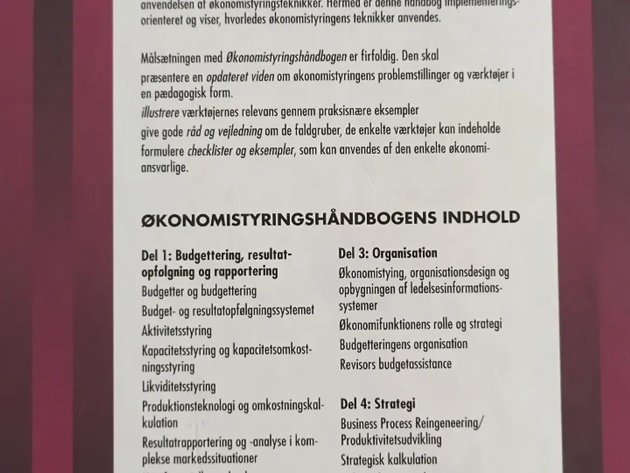 Billede 4 - Håndbog i ØKONOMISTYRING