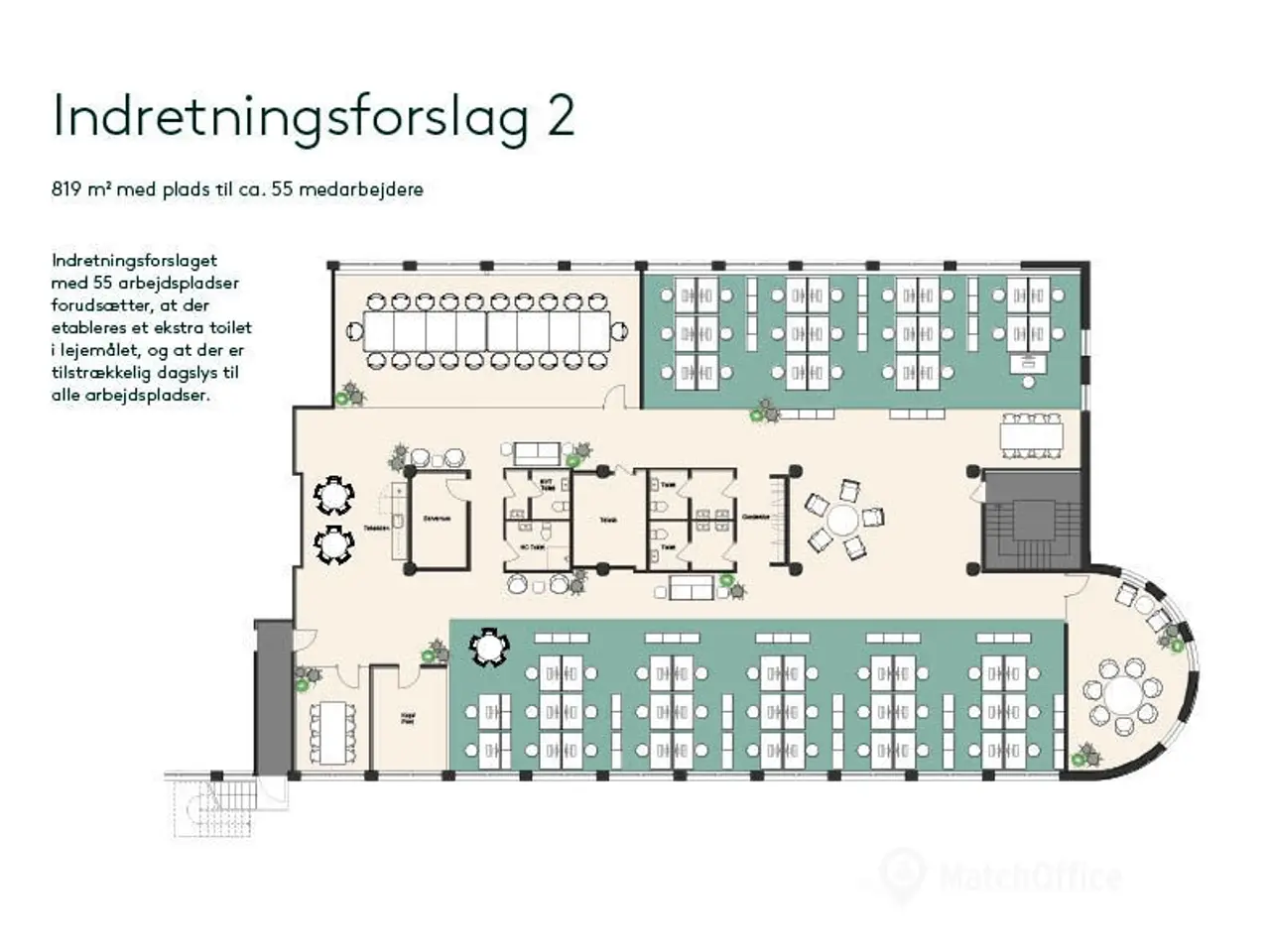 Billede 19 - 819 m² kontor med op til 55 arbejdspladser, nem tilgængelighed og parkering