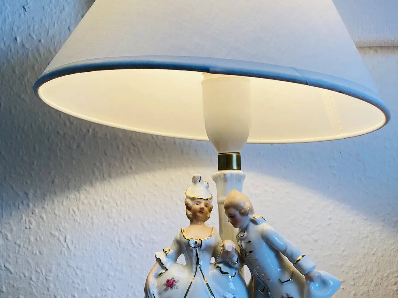 Billede 2 - Vintage porcelæn bordlampe 