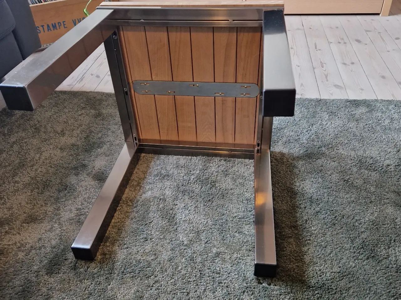 Billede 5 - Sofabord / sidebord i eg og crome