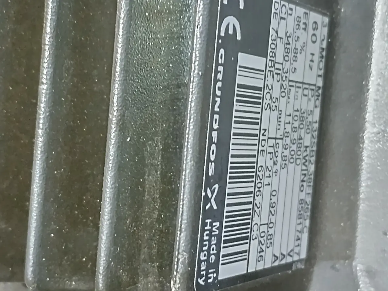 Billede 1 - Grundfos Pumpe m Motor 5.5 KW