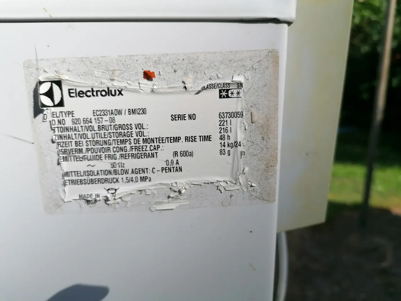 Billede 4 - Electrolux Kummefryser 220 l