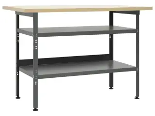 Arbejdsbord 120x60x85 cm stål grå