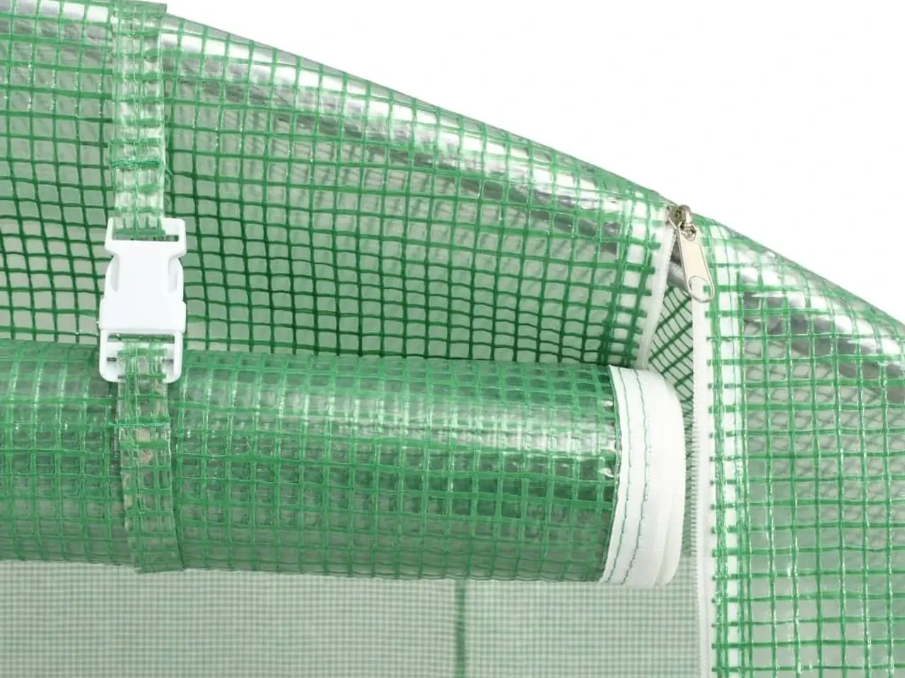 Billede 8 - Drivhus 3,5 m² i PE-netstof - 450 × 300 × 200 cm, grøn