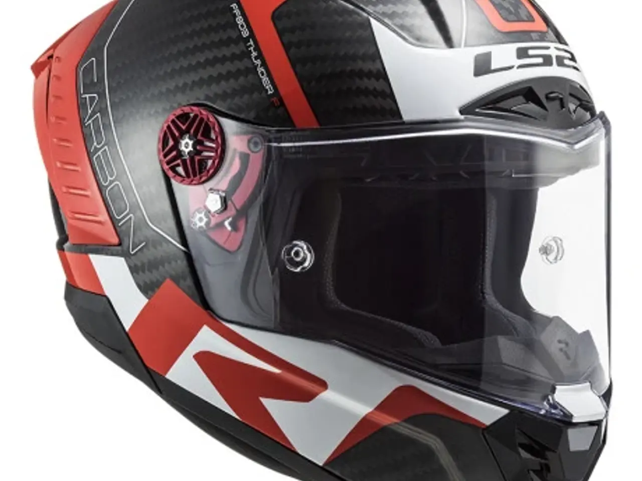 Billede 1 - LS2 THUNDER C RACING1 RED WHITE -  før 4.199