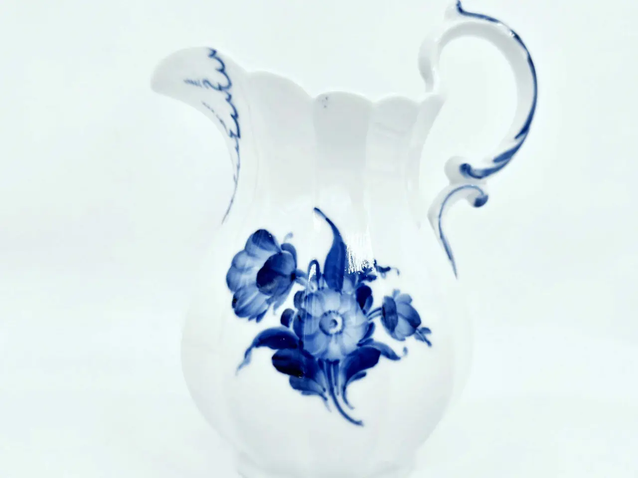 Billede 5 - Blå Blomst Kantet Stor kande Porcelæn